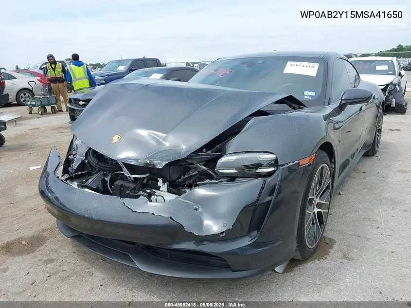 2021 Porsche Taycan 4S VIN: WP0AB2Y15MSA41650 Lot: 45052418