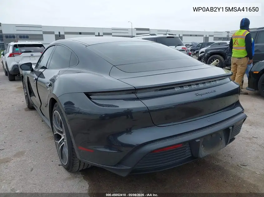 2021 Porsche Taycan 4S VIN: WP0AB2Y15MSA41650 Lot: 45052418