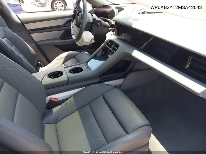 2021 Porsche Taycan 4S VIN: WP0AB2Y12MSA42643 Lot: 45113194