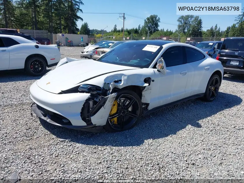 2021 Porsche Taycan Turbo VIN: WP0AC2Y18MSA63798 Lot: 45241768
