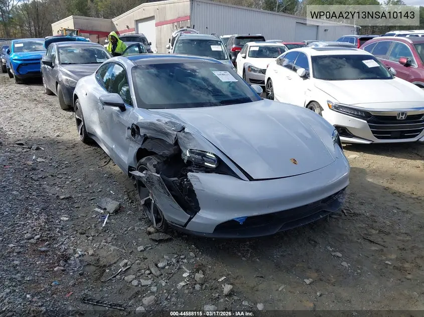 2022 Porsche Taycan VIN: WP0AA2Y13NSA10143 Lot: 44588115
