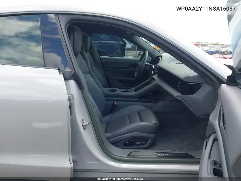 2022 Porsche Taycan VIN: WP0AA2Y11NSA16037 Lot: 44923138
