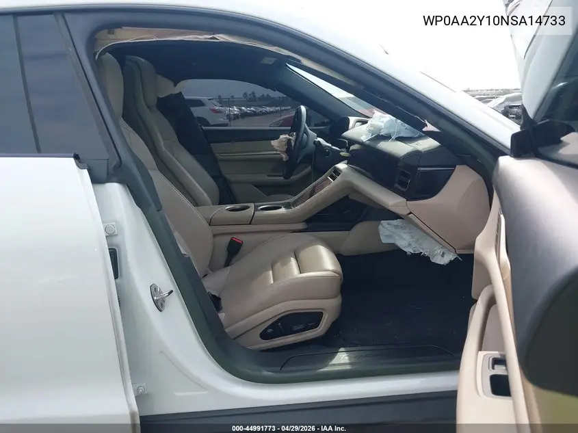 2022 Porsche Taycan VIN: WP0AA2Y10NSA14733 Lot: 44991773