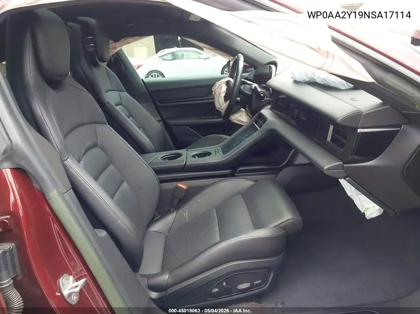 2022 Porsche Taycan VIN: WP0AA2Y19NSA17114 Lot: 45018063