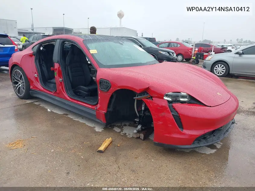 2022 Porsche Taycan VIN: WP0AA2Y14NSA10412 Lot: 45046120