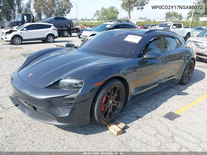 2022 Porsche Taycan Sport Turismo Gts VIN: WP0CD2Y17NSA85072 Lot: 45114585
