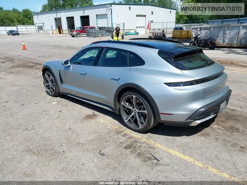 2022 Porsche Taycan Cross Turismo 4S VIN: WP0BB2Y18NSA71070 Lot: 45458722