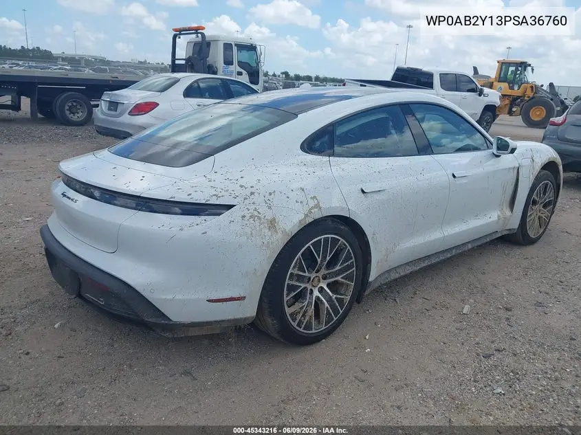 2023 Porsche Taycan 4S VIN: WP0AB2Y13PSA36760 Lot: 45343216
