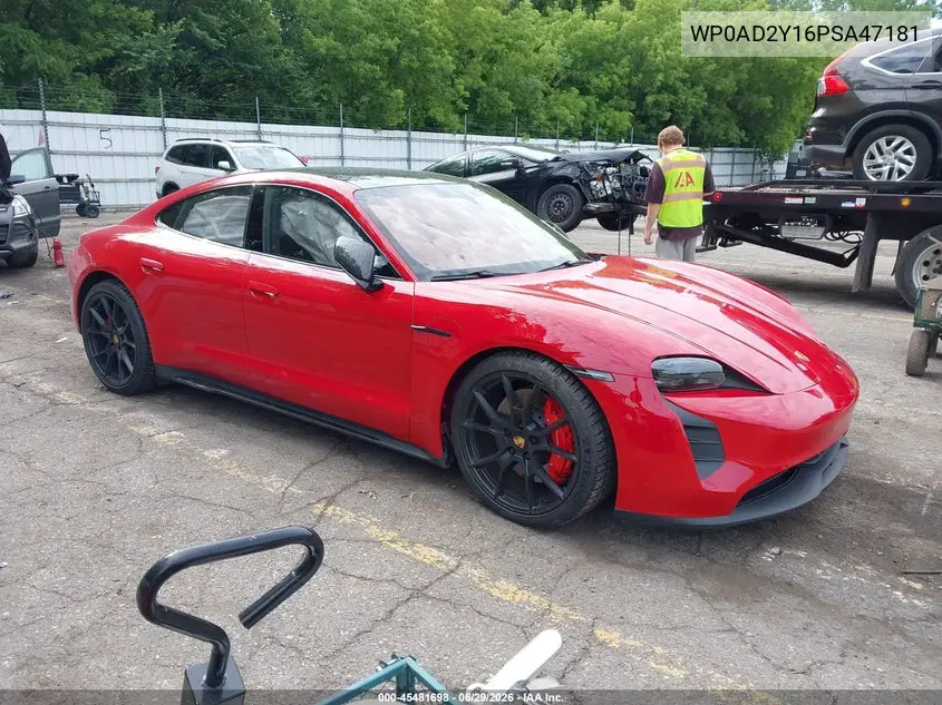 2023 Porsche Taycan Gts VIN: WP0AD2Y16PSA47181 Lot: 45481698