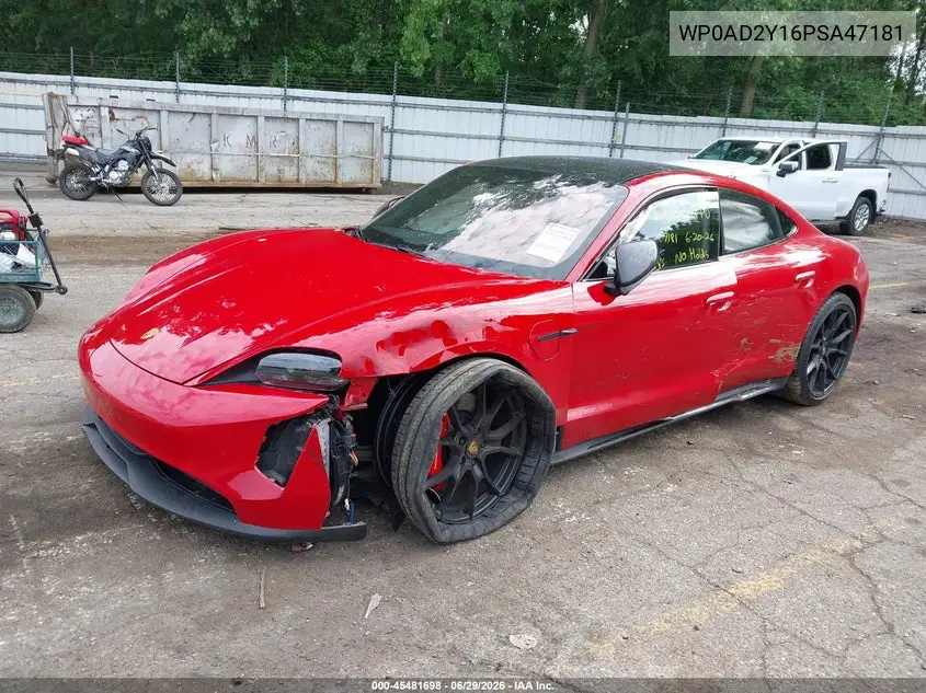2023 Porsche Taycan Gts VIN: WP0AD2Y16PSA47181 Lot: 45481698