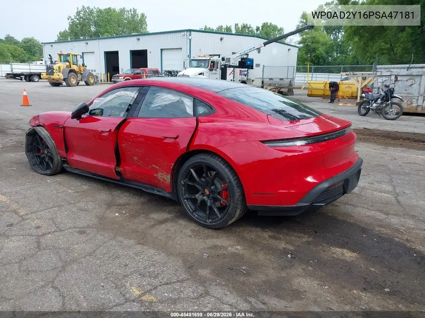 2023 Porsche Taycan Gts VIN: WP0AD2Y16PSA47181 Lot: 45481698