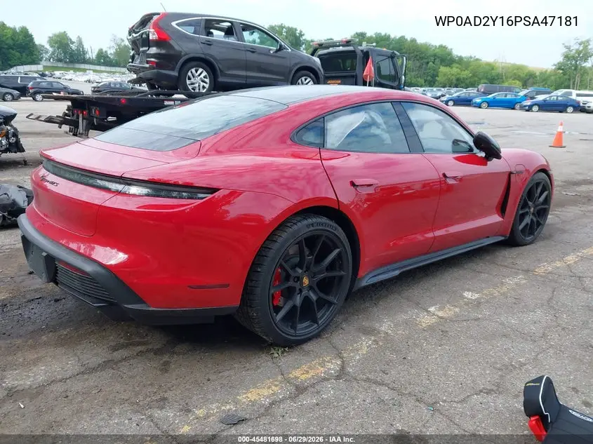 2023 Porsche Taycan Gts VIN: WP0AD2Y16PSA47181 Lot: 45481698
