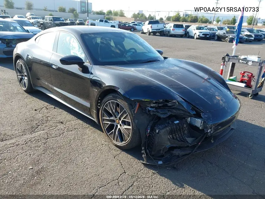 2024 Porsche Taycan VIN: WP0AA2Y15RSA10733 Lot: 45083179