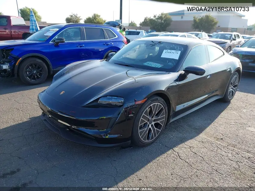 2024 Porsche Taycan VIN: WP0AA2Y15RSA10733 Lot: 45083179