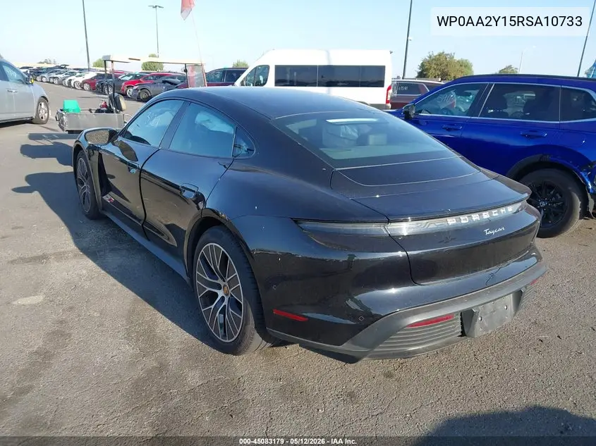2024 Porsche Taycan VIN: WP0AA2Y15RSA10733 Lot: 45083179