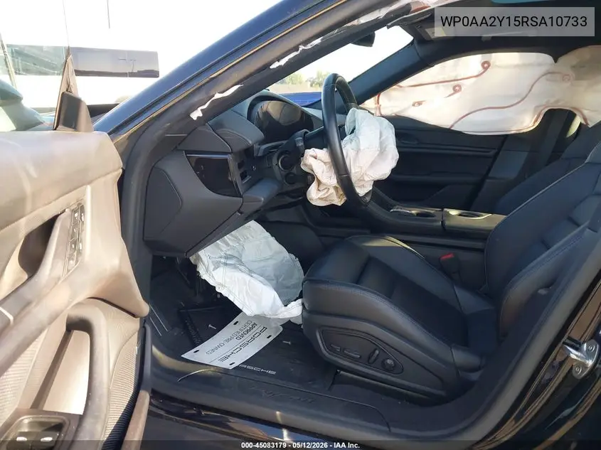 2024 Porsche Taycan VIN: WP0AA2Y15RSA10733 Lot: 45083179