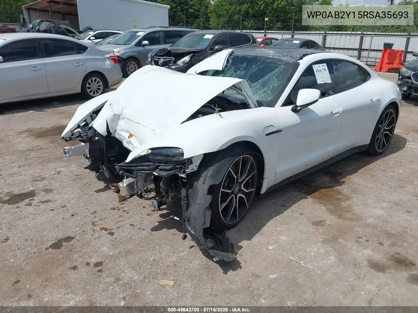 2024 Porsche Taycan 4S VIN: WP0AB2Y15RSA35693 Lot: 45643700