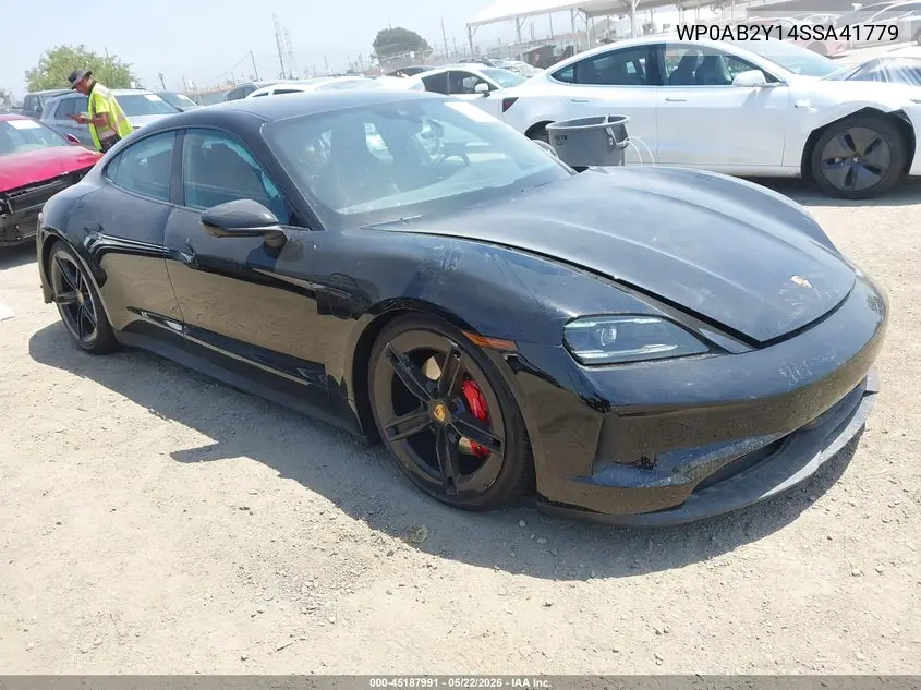 2025 Porsche Taycan 4S VIN: WP0AB2Y14SSA41779 Lot: 45187991