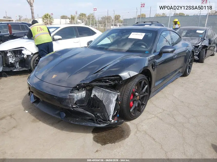 2025 Porsche Taycan Gts VIN: WP0AD2Y12SSA50118 Lot: 45304136