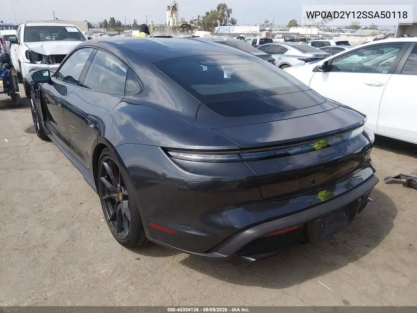 2025 Porsche Taycan Gts VIN: WP0AD2Y12SSA50118 Lot: 45304136