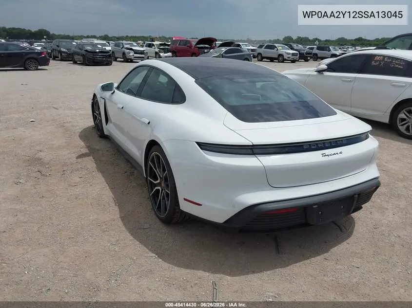 2025 Porsche Taycan 4 VIN: WP0AA2Y12SSA13045 Lot: 45414430