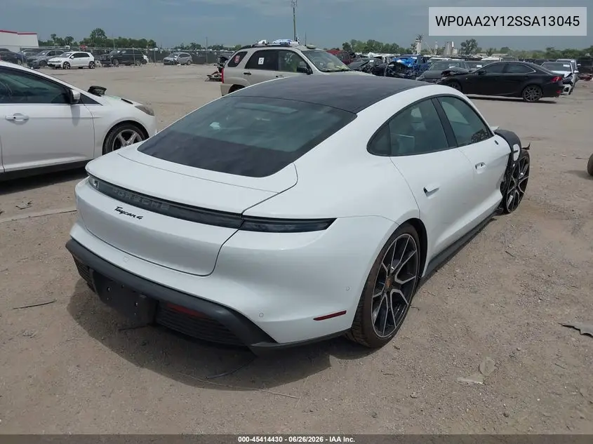 2025 Porsche Taycan 4 VIN: WP0AA2Y12SSA13045 Lot: 45414430