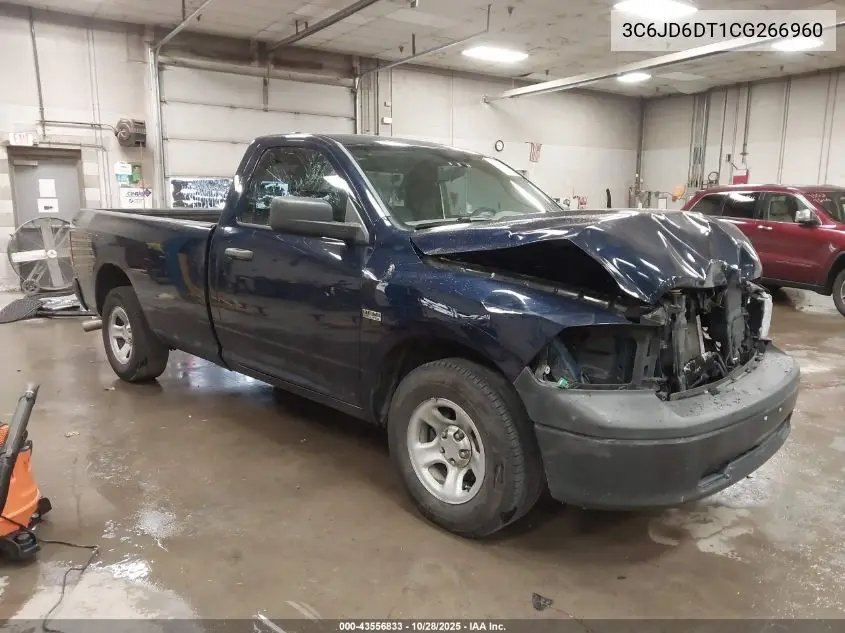 3C6JD6DT1CG266960 2012 Ram 1500 St