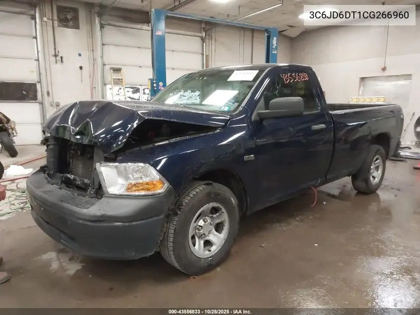 3C6JD6DT1CG266960 2012 Ram 1500 St
