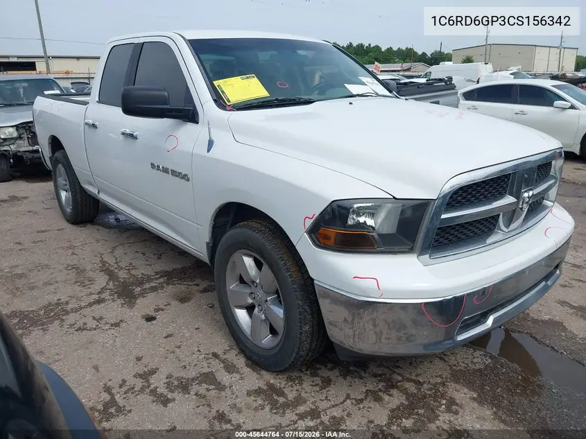 2012 Ram 1500 Slt VIN: 1C6RD6GP3CS156342 Lot: 45644764