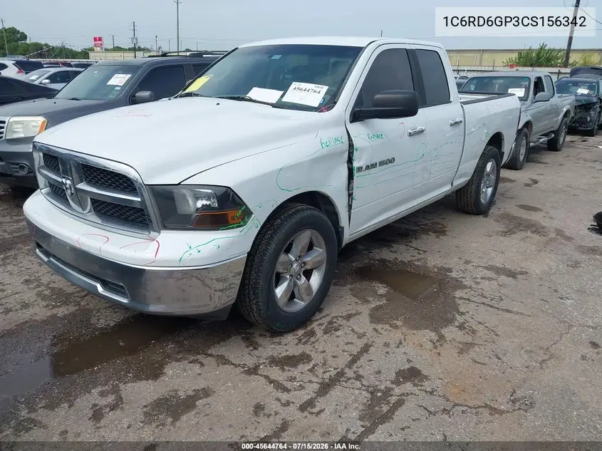 2012 Ram 1500 Slt VIN: 1C6RD6GP3CS156342 Lot: 45644764
