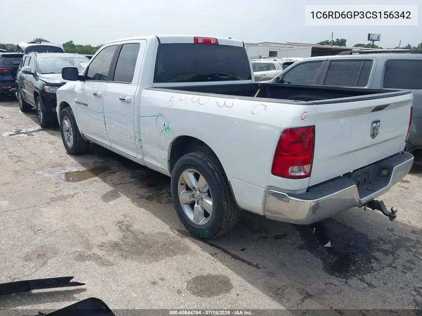 2012 Ram 1500 Slt VIN: 1C6RD6GP3CS156342 Lot: 45644764