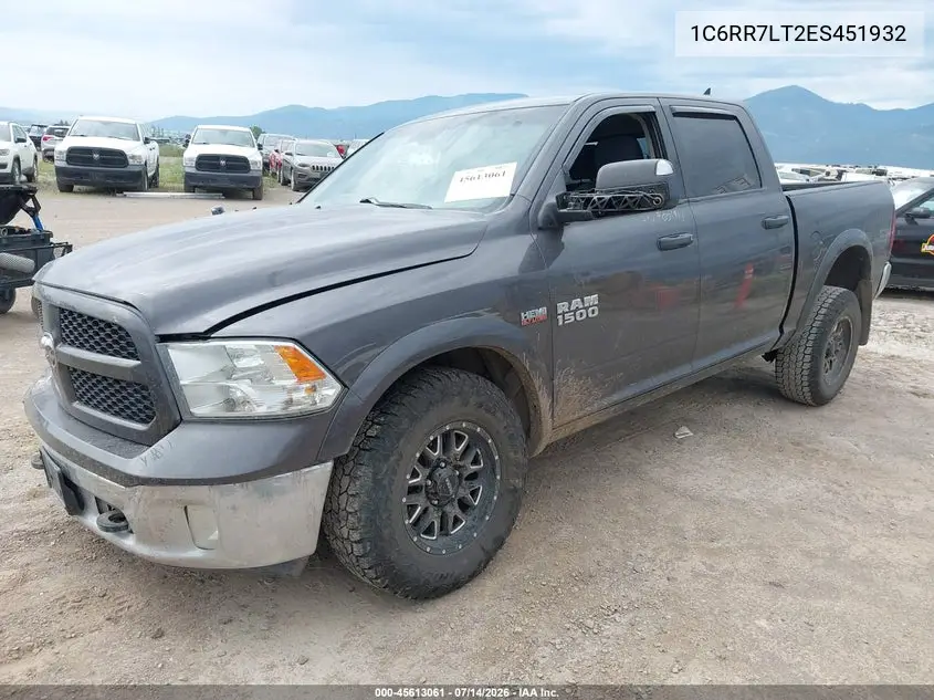 2014 Ram 1500 Outdoorsman VIN: 1C6RR7LT2ES451932 Lot: 45613061