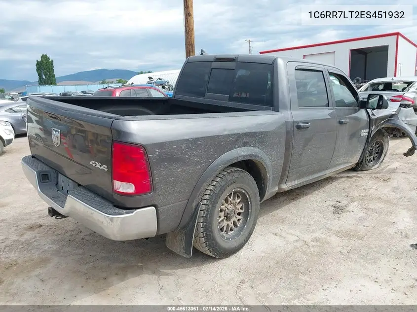 2014 Ram 1500 Outdoorsman VIN: 1C6RR7LT2ES451932 Lot: 45613061