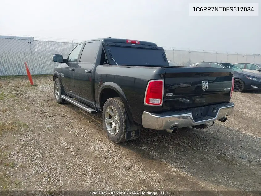 2015 Ram 1500 Laramie VIN: 1C6RR7NT0FS612034 Lot: 12657822X