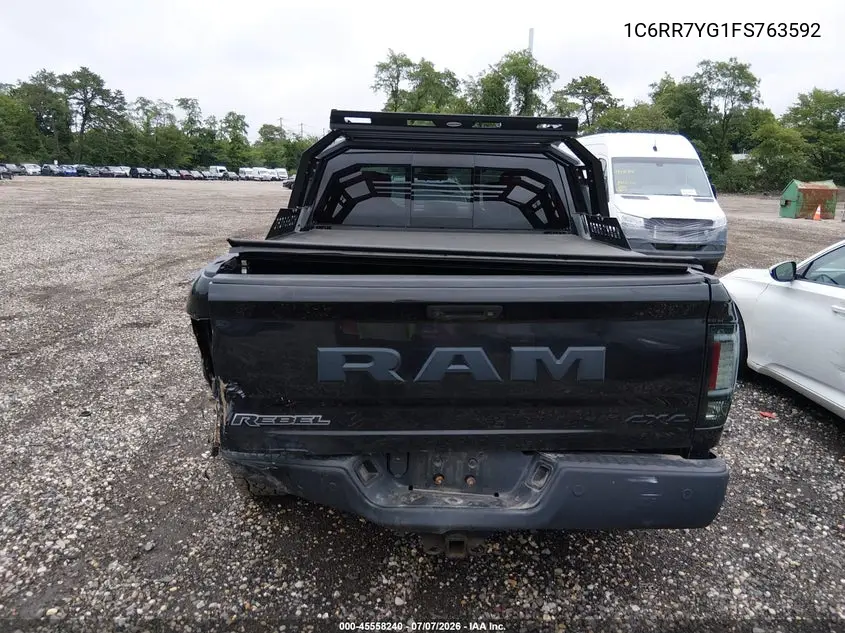2015 Ram 1500 Rebel VIN: 1C6RR7YG1FS763592 Lot: 45558240