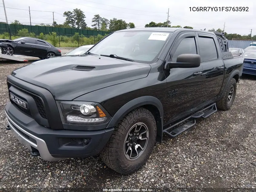 2015 Ram 1500 Rebel VIN: 1C6RR7YG1FS763592 Lot: 45558240