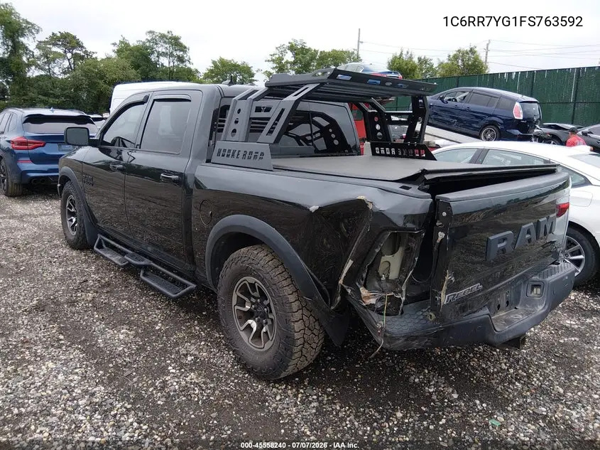 2015 Ram 1500 Rebel VIN: 1C6RR7YG1FS763592 Lot: 45558240