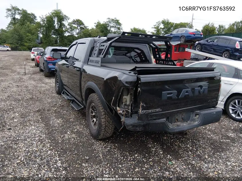 2015 Ram 1500 Rebel VIN: 1C6RR7YG1FS763592 Lot: 45558240