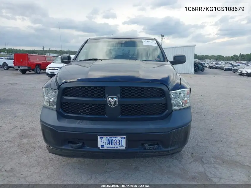 2016 Ram 1500 Tradesman VIN: 1C6RR7KG1GS108679 Lot: 45349007