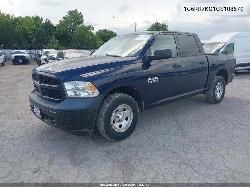 2016 Ram 1500 Tradesman VIN: 1C6RR7KG1GS108679 Lot: 45349007