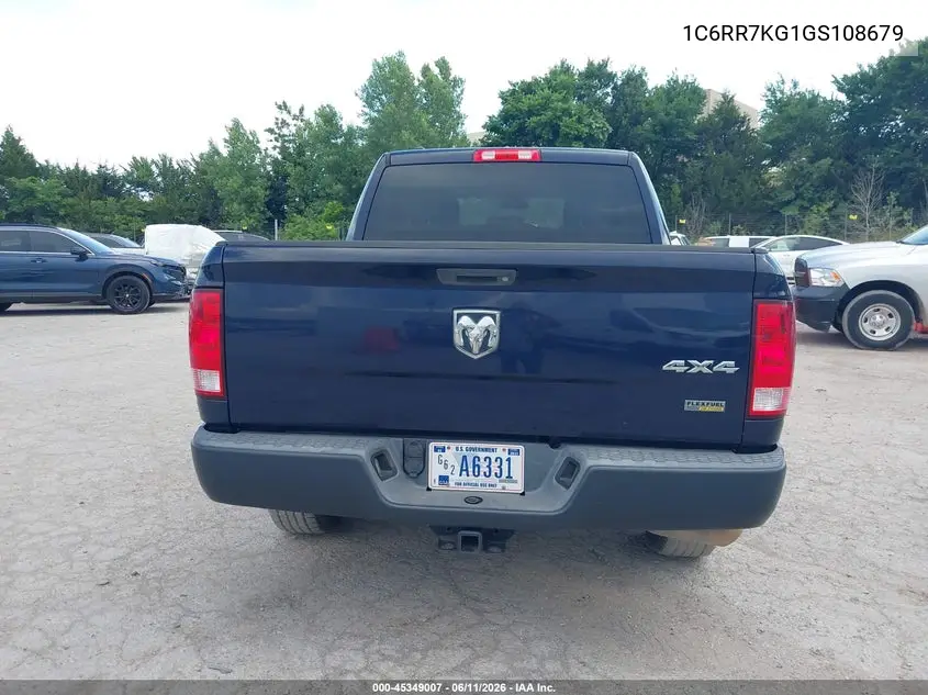 2016 Ram 1500 Tradesman VIN: 1C6RR7KG1GS108679 Lot: 45349007