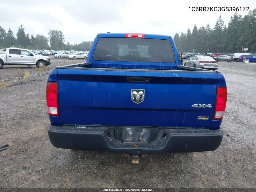 2016 Ram 1500 Tradesman VIN: 1C6RR7KG3GS396172 Lot: 45423690