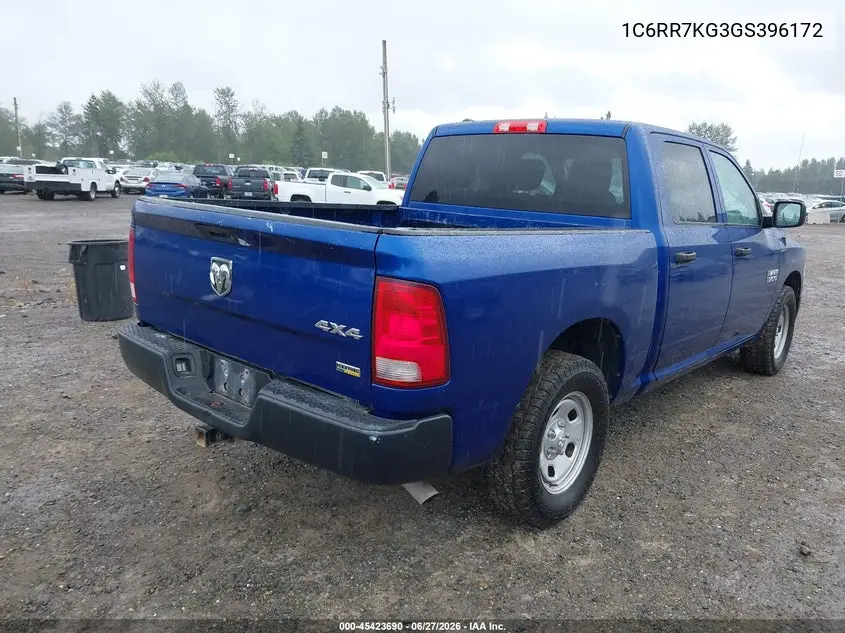2016 Ram 1500 Tradesman VIN: 1C6RR7KG3GS396172 Lot: 45423690