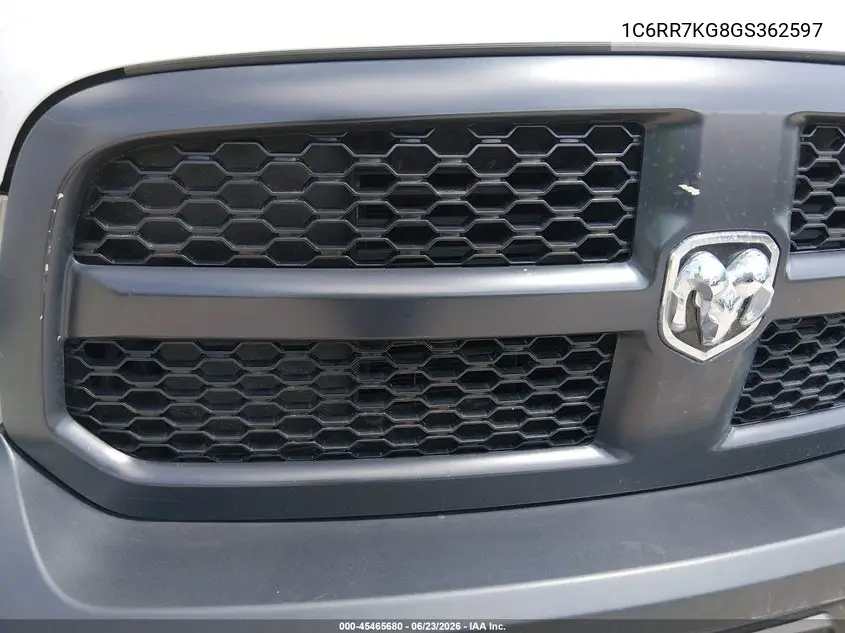 2016 Ram 1500 Tradesman VIN: 1C6RR7KG8GS362597 Lot: 45465680