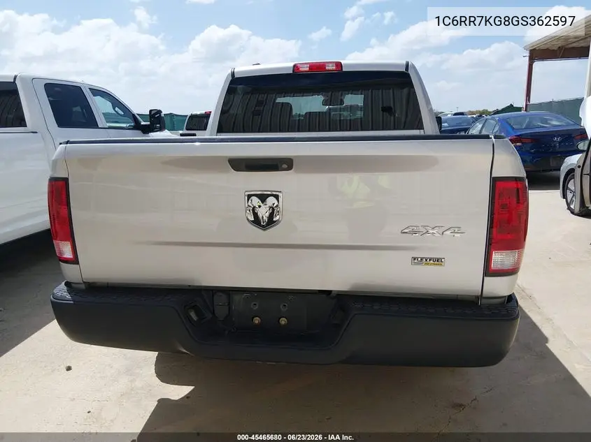 2016 Ram 1500 Tradesman VIN: 1C6RR7KG8GS362597 Lot: 45465680
