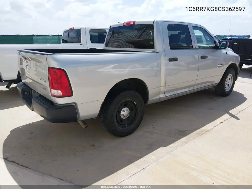 2016 Ram 1500 Tradesman VIN: 1C6RR7KG8GS362597 Lot: 45465680