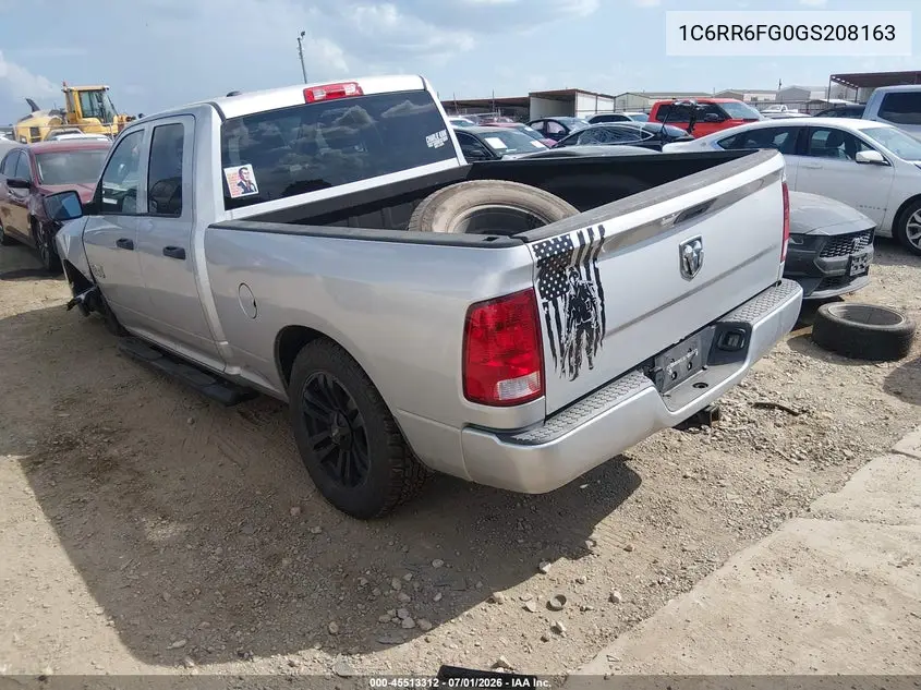 2016 Ram 1500 Tradesman VIN: 1C6RR6FG0GS208163 Lot: 45513312