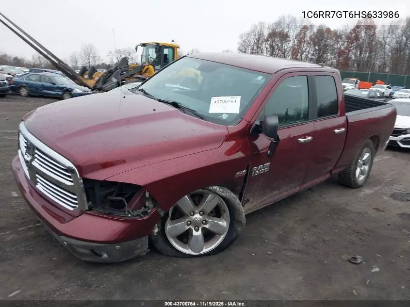 1C6RR7GT6HS633986 2017 Ram 1500 Big Horn 4X4 6'4 Box