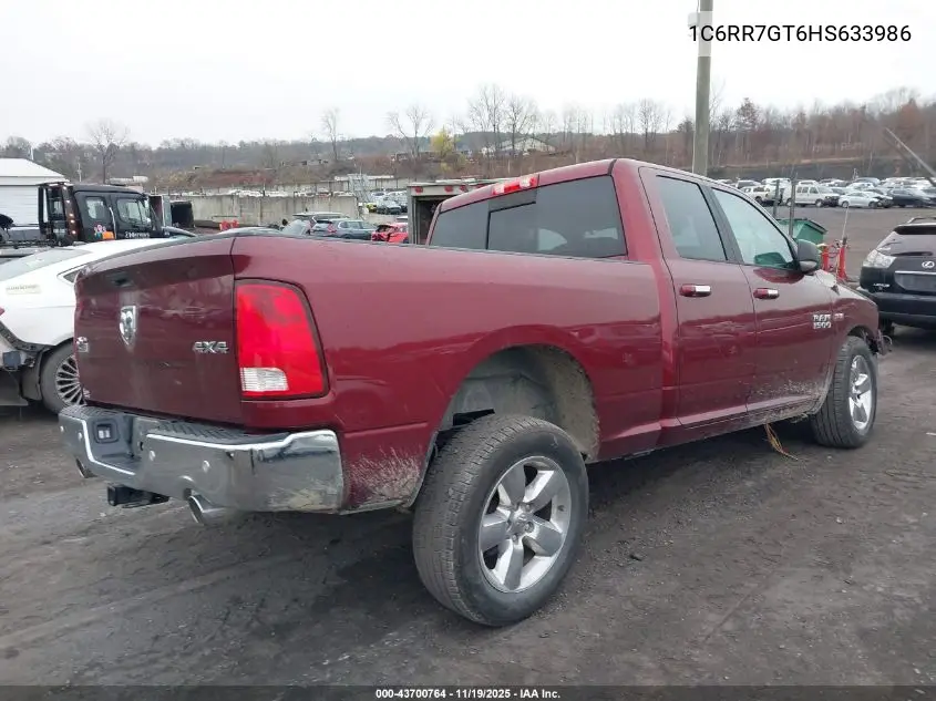 1C6RR7GT6HS633986 2017 Ram 1500 Big Horn 4X4 6'4 Box