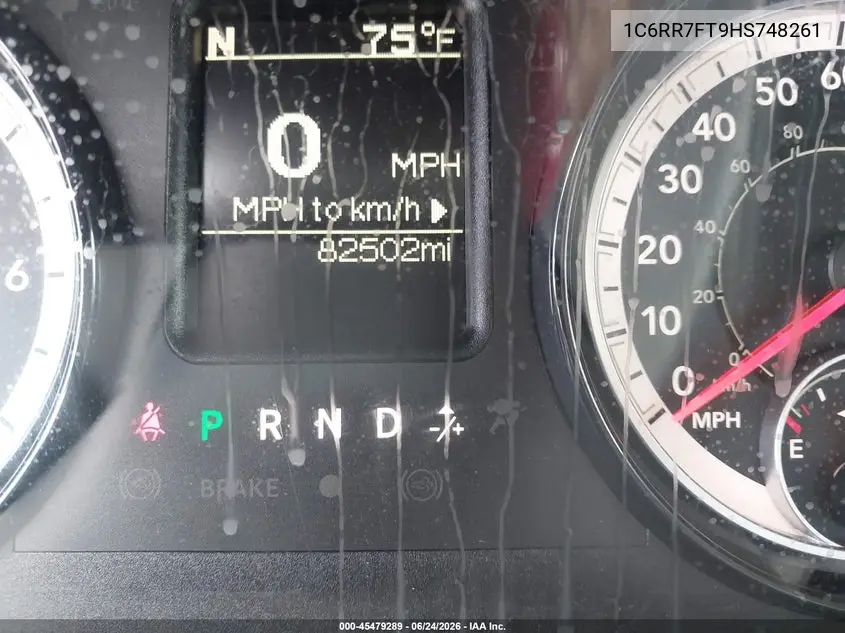 2017 Ram 1500 Tradesman 4X4 6'4 Box VIN: 1C6RR7FT9HS748261 Lot: 45479289
